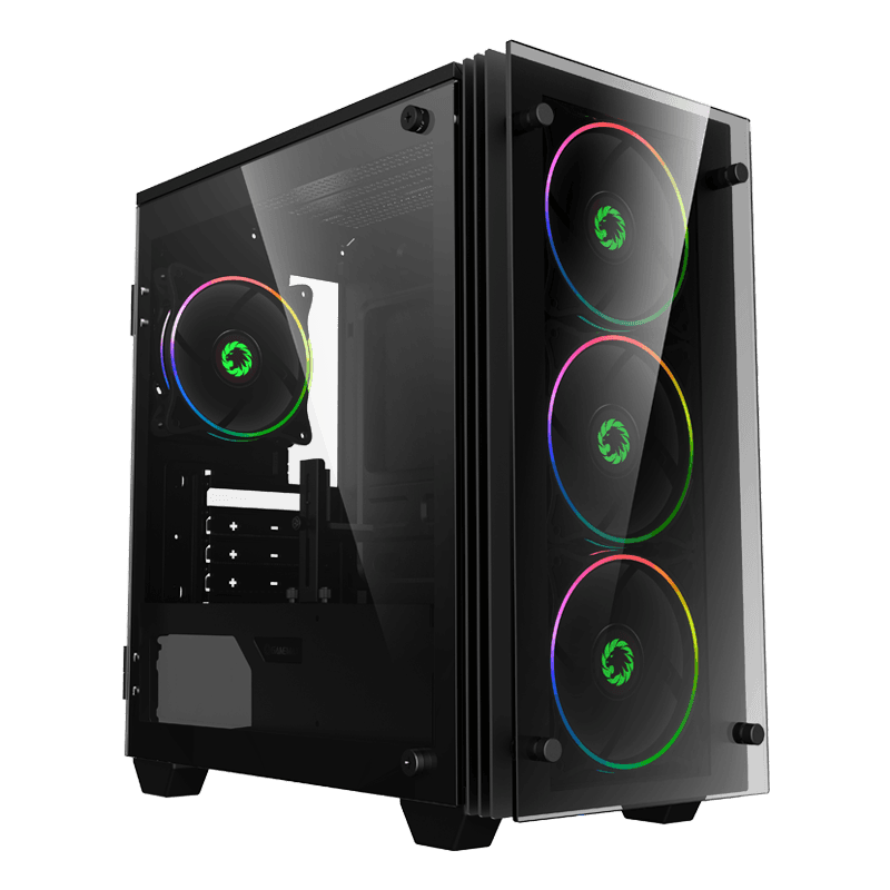 купить Корпус ПК без БП GameMax Mini Stratos H609 <MATX, 4х120, 411,5х193х415mm> в Алматы
