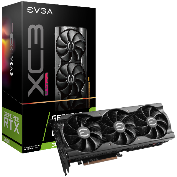 купить Видеокарта EVGA RTX 3080 XC3 ULTRA 10GB 320bit GDDR6X HDMI 3xDP 10G-P5-3885-KL в Алматы