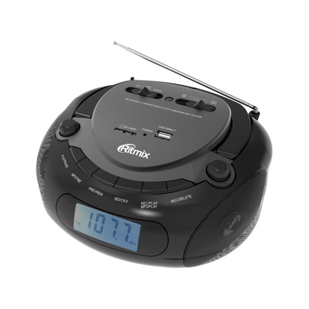 купить Магнитола Ritmix RBB-030BT черный в Алматы