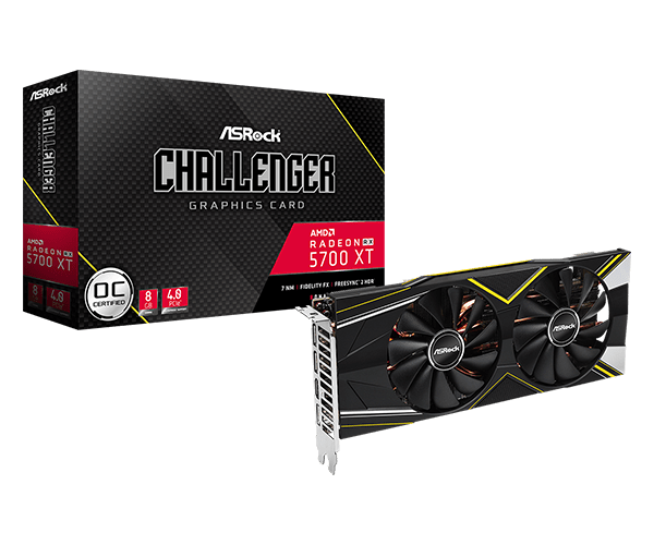 купить ASRock, Radeon RX 5700 8G, GDDR6, 256bit, HDMI, 3*DisplayPort в Алматы