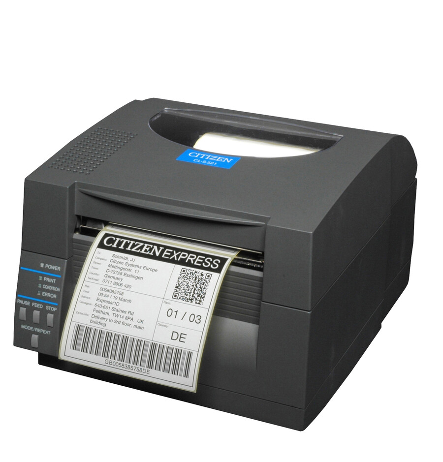 купить Принтер DT Citizen CL-S521, 200 dpi, серый, RS232, USB в Алматы