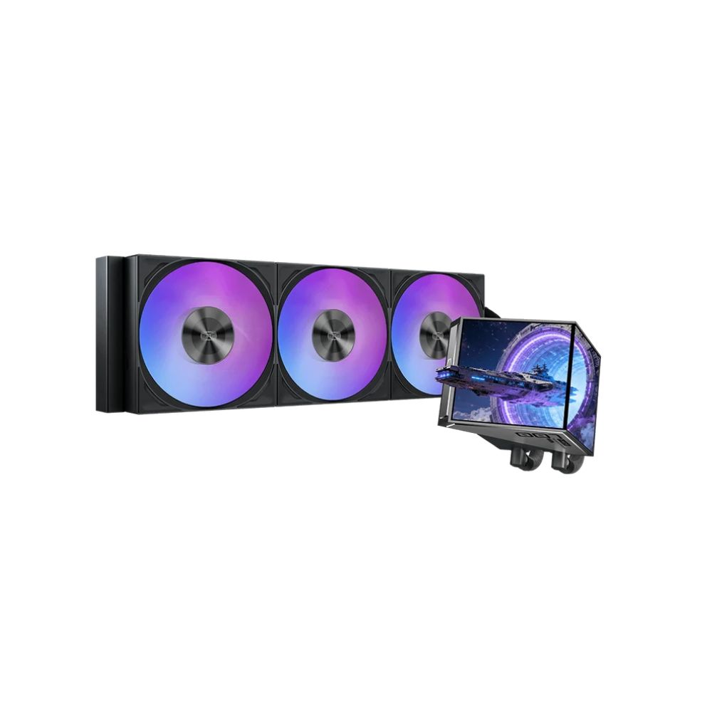 Купить Водяное охлаждение для CPU PCCooler DX360 ARGB Display BK TDP 320W 1200/1700/1851/AM4/AM5 Черный в Алматы