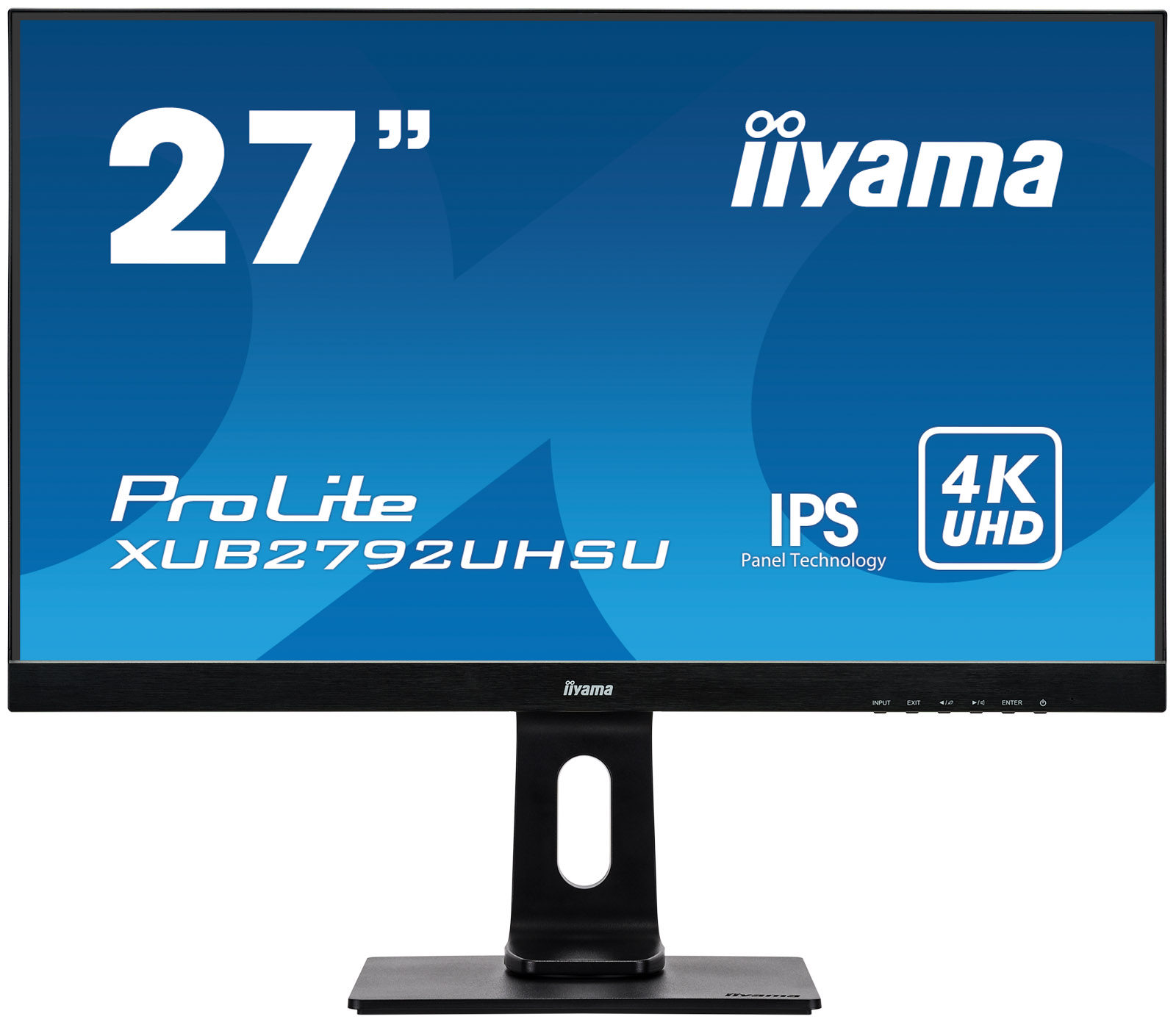 купить Монитор LCD 27** 16:9 3840x2160(UHD 4K) IPS, nonGLARE, 300cd/m2, H178&deg;/V178&deg;, 1000:1, 80M:1, 1.07B, 4ms, DVI, HDMI, DP, USB-Hub, Height adj, Pivot, Tilt, Swivel, Speakers, 3Y, Black в Алматы
