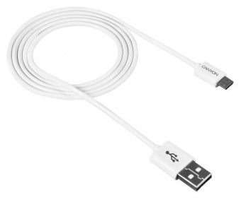 купить CANYON UM-1 Micro USB cable, 1M, White, 15*8.2*1000mm, 0.018kg в Алматы