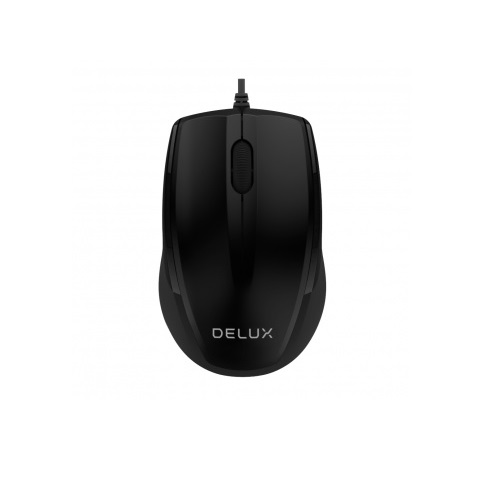 купить Компьютерная мышь, Delux, DLM-321OUB, Оптическая, USB, 1000 dpi, Длина провода 1,6м, Чёрный в Алматы