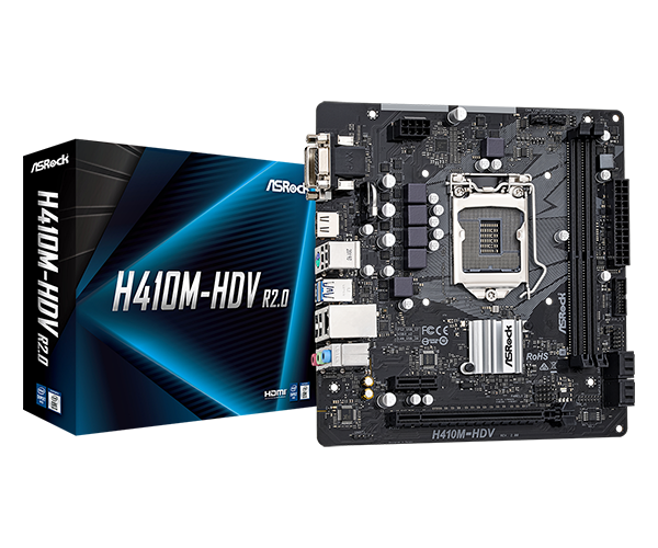 купить Материнская плата ASRock H410M-HDV R2.0 в Алматы