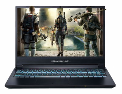 купить Игровой ноутбук Dream Machines G1660TI-15KZ03 <15.6** FHD, i7-9750H, GTX1660Ti 6GB, NO RAM(Max 32GB- 2 слота), NO HDD( 1 слот SATA), NO SSD( 1 слот M.2), DOS, ~2.5KG> в Алматы