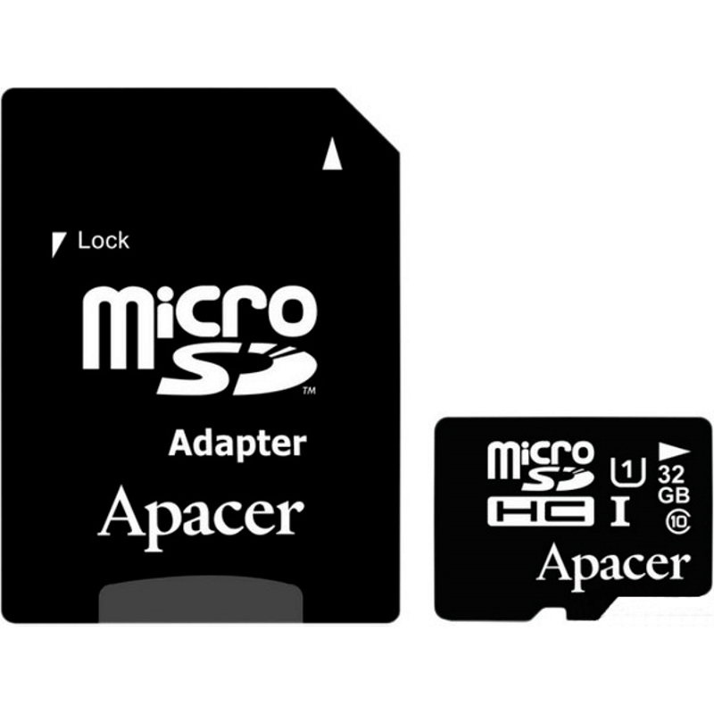 купить Карта памяти, Apacer, AP32GMCSH10U1-R, MicroSDHC 32GB в Алматы