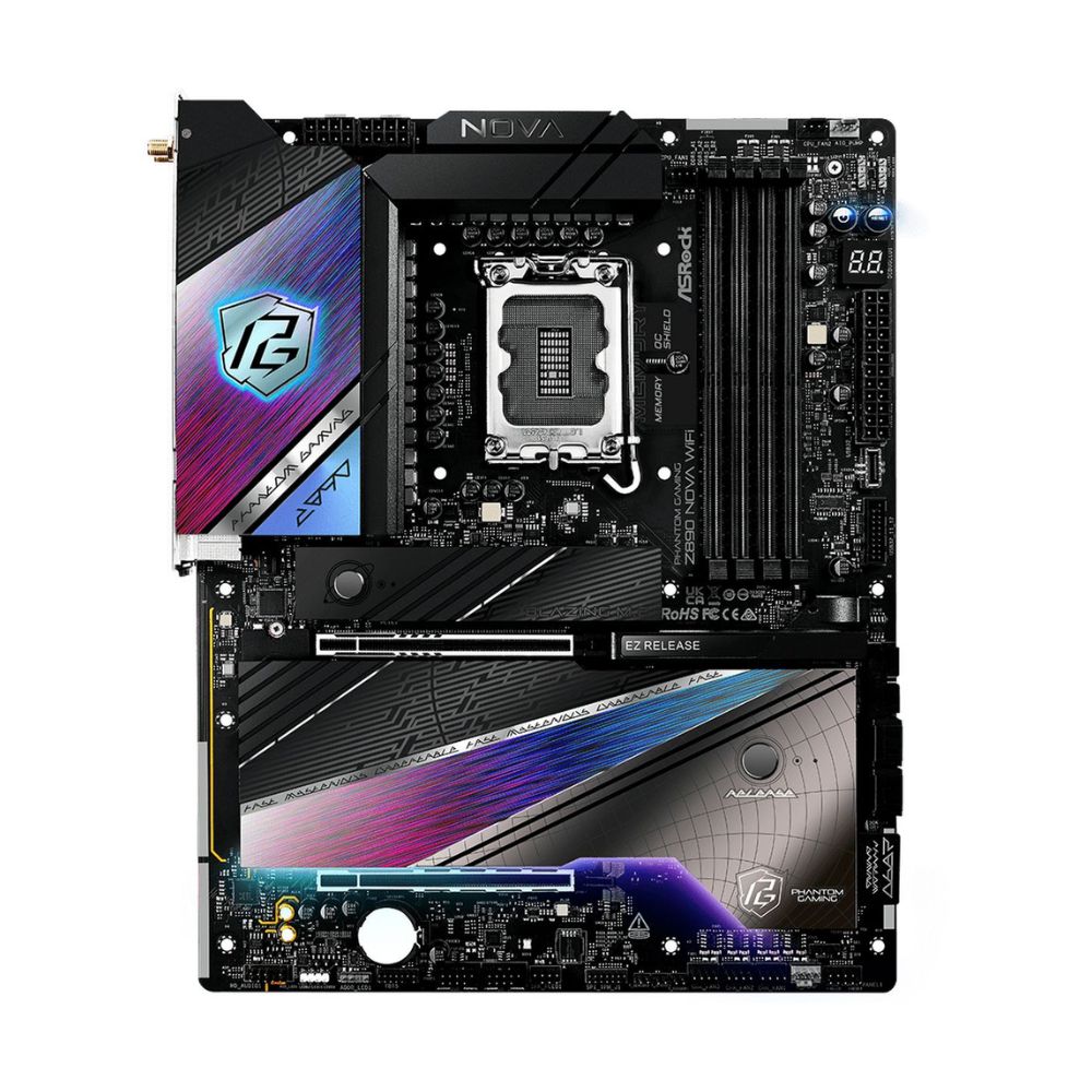 купить Материнская плата ASRock Z890 NOVA WIFI LGA1851 4xDDR5 4xSATA 6xM.2 HDMI Type-C ATX в Алматы