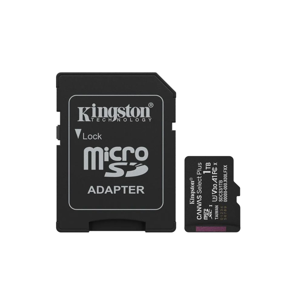 Купить Карта памяти Micro SDXC 1TB Kingston Canvas Select Plus, Class 10 UHS-I U3 V30 A1 150 МБ/с, адаптер  SDCS3/1TB в Алматы