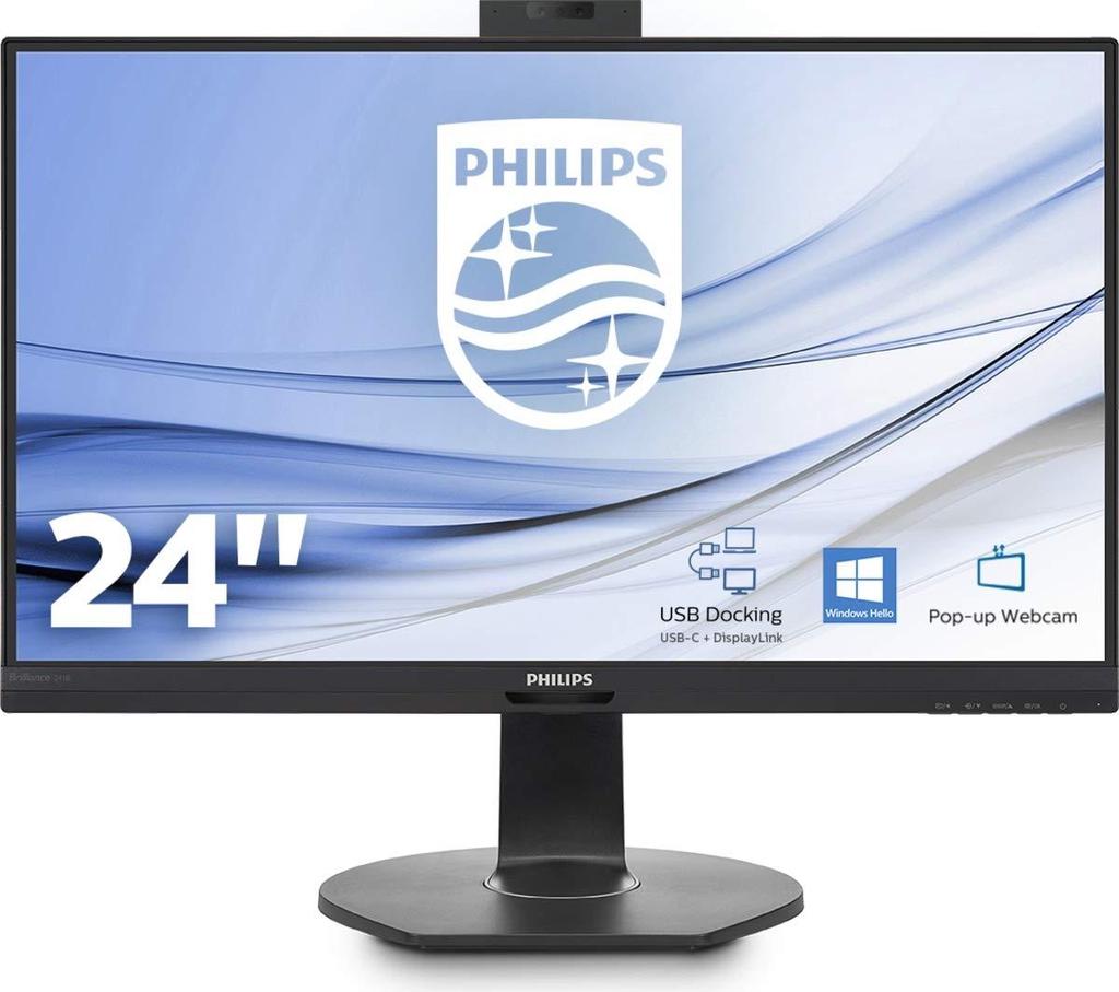 купить Монитор 23,8" PHILIPS 241B7QUBHEB IPS 75Hz 5мс 250кд/м 1000:1 2xHDMI 1xDP USB-C 4xUSB WEB 2x2W RG45 в Алматы