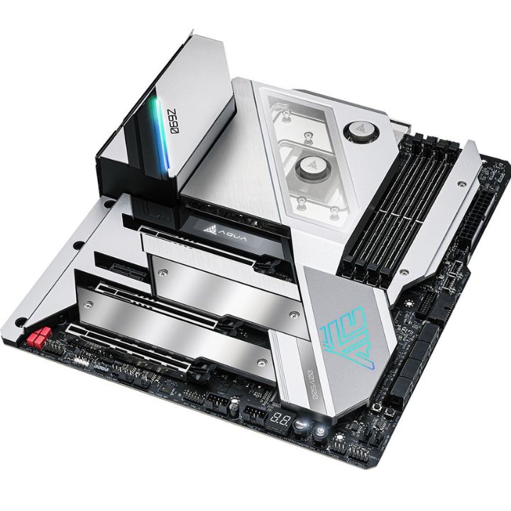 купить Материнская плата ASRock Z690 AQUA LGA1700 4xDDR5 8xSATA 3xM.2 HDMI 2xThunderbolt EATX в Алматы