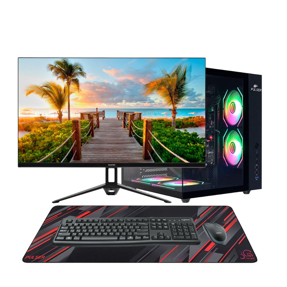 купить Ryzen 5 5600X-3.7GHz/B550/RAM 32GB/SSD 1TB (M.2)/RTX5060-8GB/no DVD/600W/Монитор 27" Sanc 240Hz в Алматы