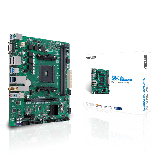 купить Сист. плата Asus PRO A320M-R WI-FI/CSM A320, AM4, 2xDIMM DDR4, PCI-E x16, PCI-E x1, 4xSATA, VGA, HDMI, DP, mATX в Алматы