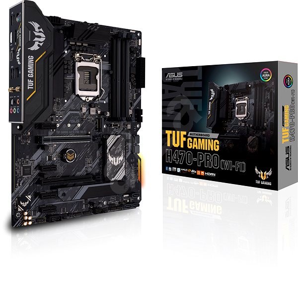 купить Материнская плата ASUS TUF GAMING H470-PRO (Wi-Fi) LGA1200 4xDDR4 5xSATA3 RAID 2xM.2 1xHDMI 1xDP 2xPCIe3.0 4xPCIex1 4xUSB3.2 2xUSB2.0 Wi-Fi  ATX в Алматы