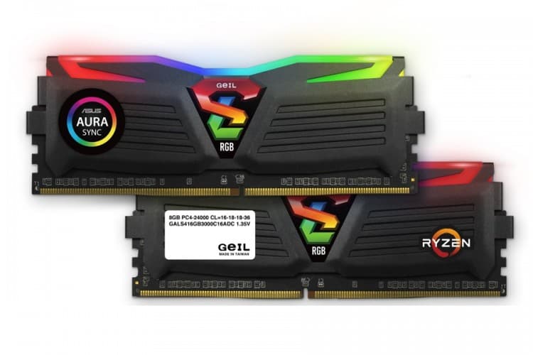 купить Оперативная память SUPER LUCE RGB SYN SERIES Kit 32GB (2x16GB) GEIL DDR4 3200MHz PC4-25600 16-18-18-36 GLWS432GB3200C16ADC Black в Алматы
