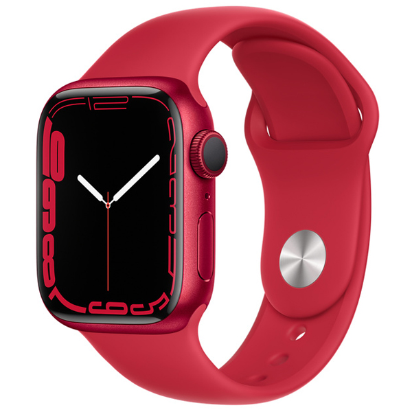 купить Apple Watch Series 7 GPS 41mm Red Aluminium Red Sport Band MKN23GK/A в Алматы