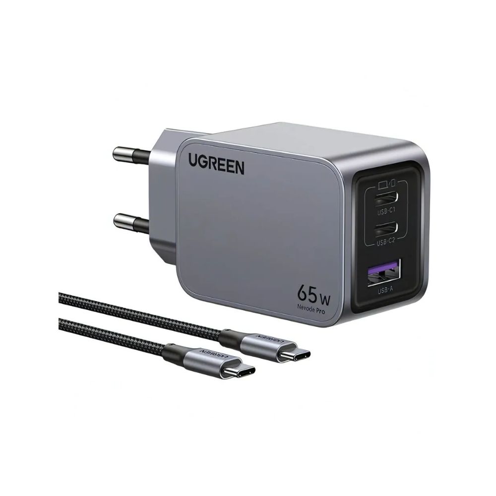 купить Зарядное устройство UGREEN 2xUSB-C, 1хUSB, 65W, QC4 /PD3.0, Nexode Pro, GaNInfinity X755 (25871) в Алматы
