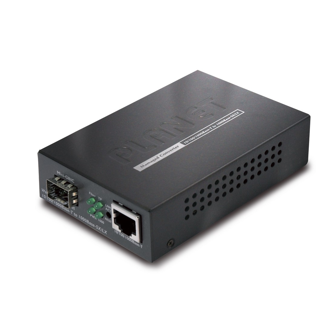 купить Медиаконвертер, Planet, GT-905A, Разъём SFP, Разъём RJ45, 10/100/1000Base-T, Duplex, Управляемый, Стоечный в Алматы