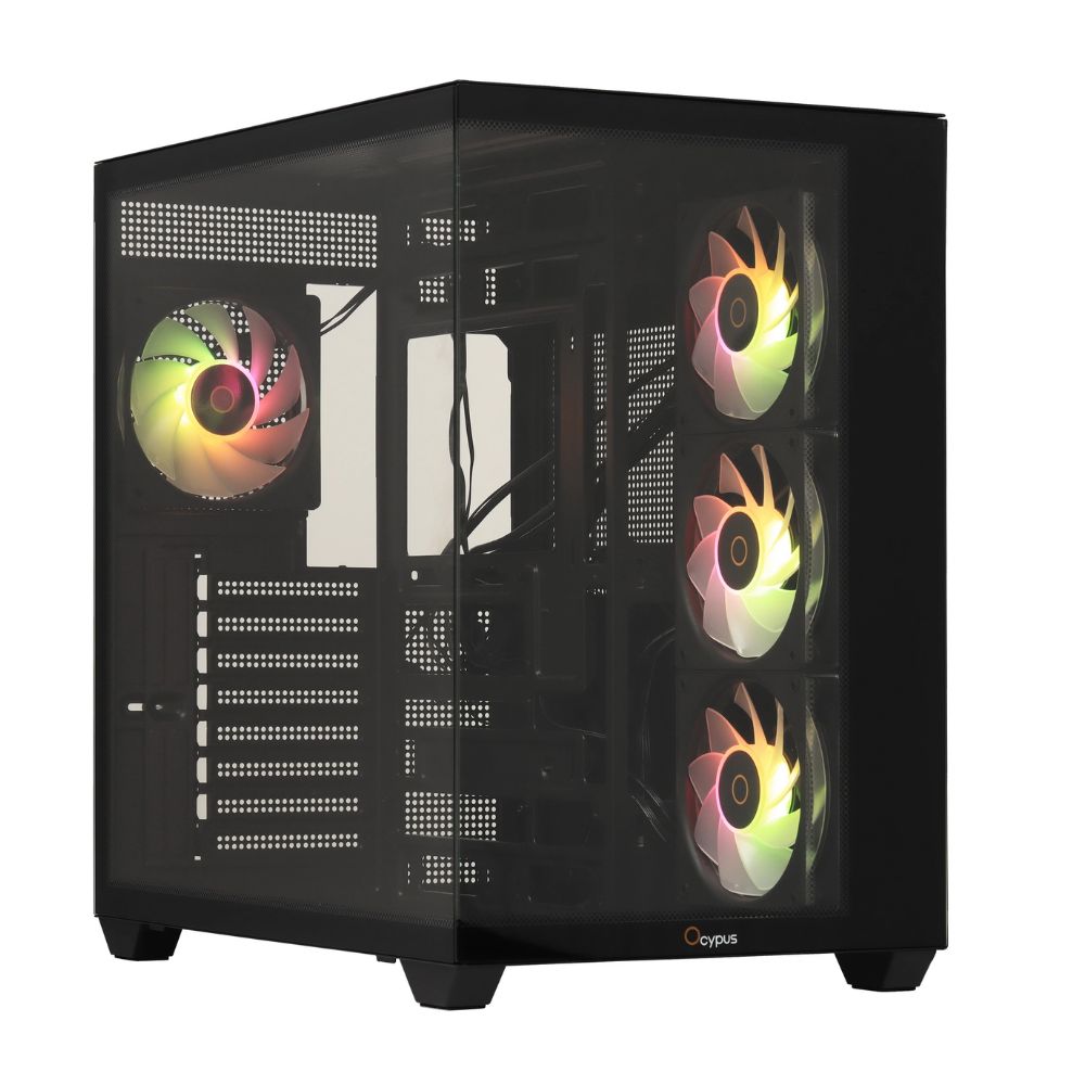 Купить Корпус Ocypus Gamma C74 BK ARGB ATX/mATX/mini-ITX 2xUSB3.0 1xType-C 1xAudio Черный Gamma-C74-BKD400XX-GL в Алматы