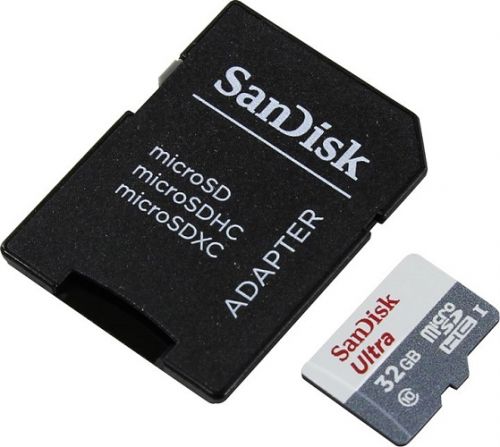 купить SANDISK 32GB Ultra microSDHC+SD Adapter в Алматы