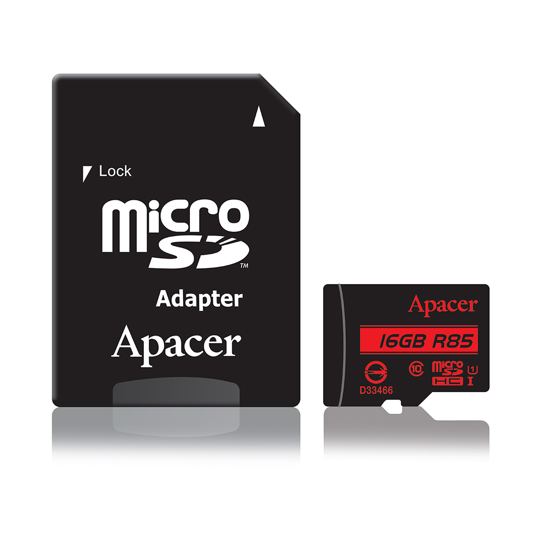купить Карта памяти, Apacer, AP16GMCSH10U5-R, MicroSDHC 16GB, с адаптером SD в Алматы