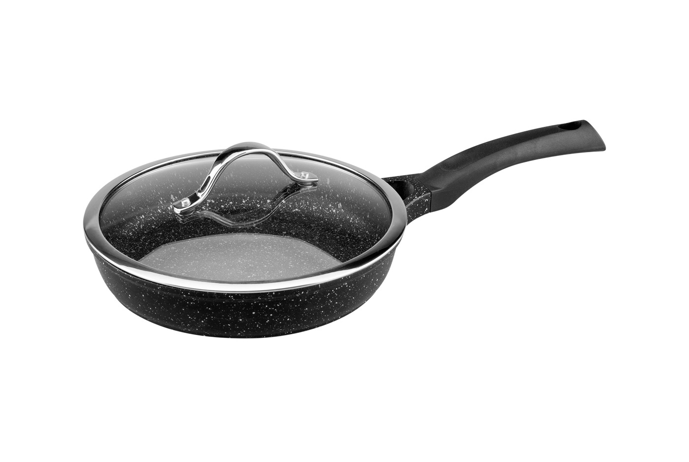 купить Сковорода VINZER Premium Granite Induction 89454 с крышкой 24 см в Алматы