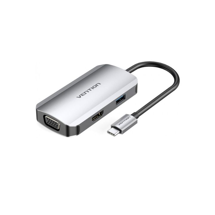 купить Док-станция Vention USB-C to HDMI/VGA/USB3.0/PD в Алматы