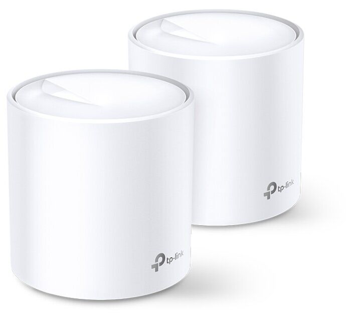 купить Домашняя Mesh Wi-Fi система GbE AX3000 Tp-Link Deco X60 (2 устройства) <Wi-Fi 6, 5 ГГц: до 2402 Мбит/с (802.11ax), 2,4 ГГц: до 574 Мбит/с (802.11ax), 802.11ax/ac/a/b/g/n, 2 гигабитных порта LAN/WAN, Beamforming, MU-MIMO, OFDMA, HomeCare&trade;> в Алматы