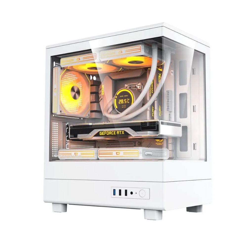 купить Компьютерный корпус DarkFlash DB330M, White, 3xFan ARGB, mATX в Алматы