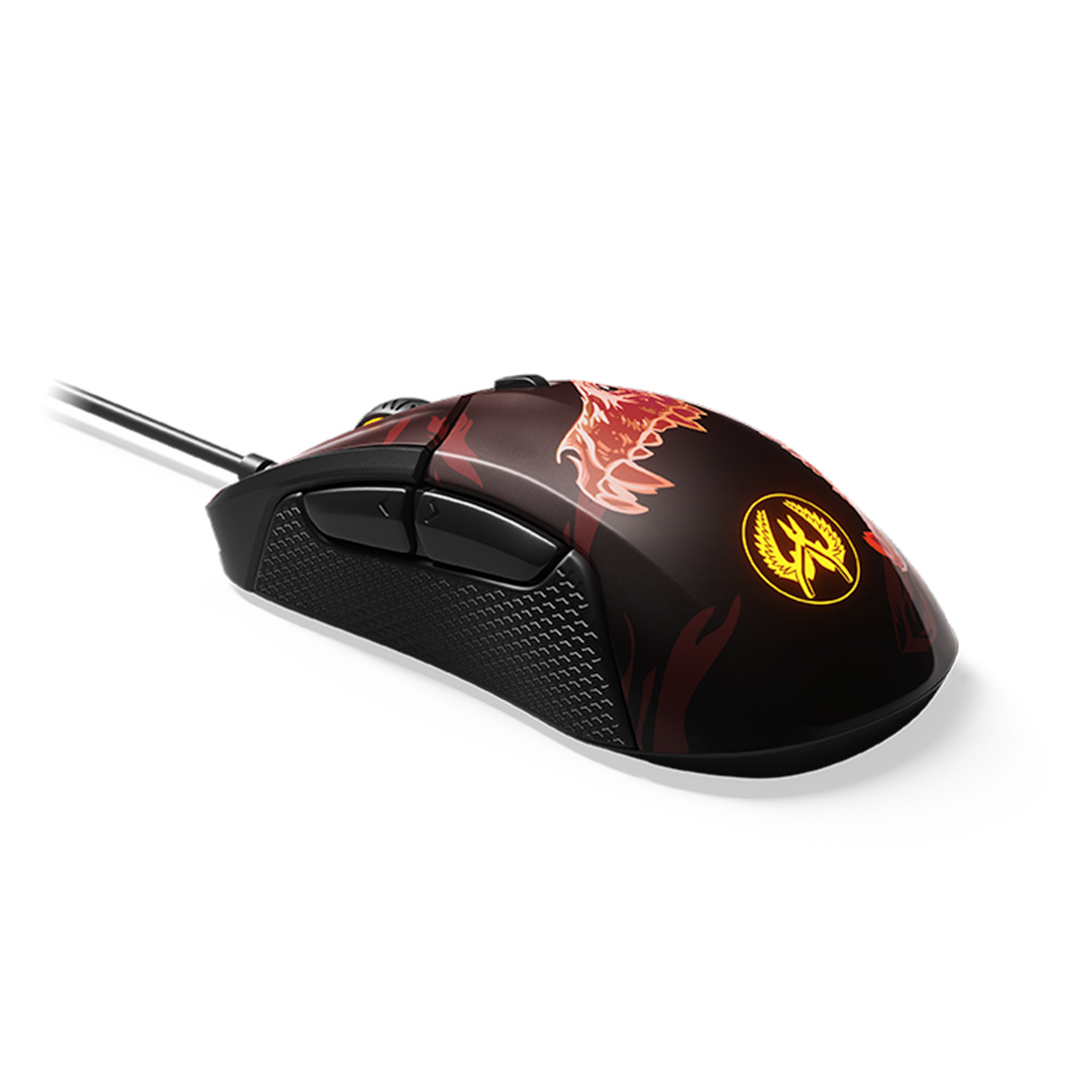 купить Мышь, Steelseries, Rival 310 CS:GO Howl Edition, 62434 Игровая, Оптическая 12000 dpi, 6 кнопок, Подсветка RGB, Проводная, USB, Чёрная в Алматы