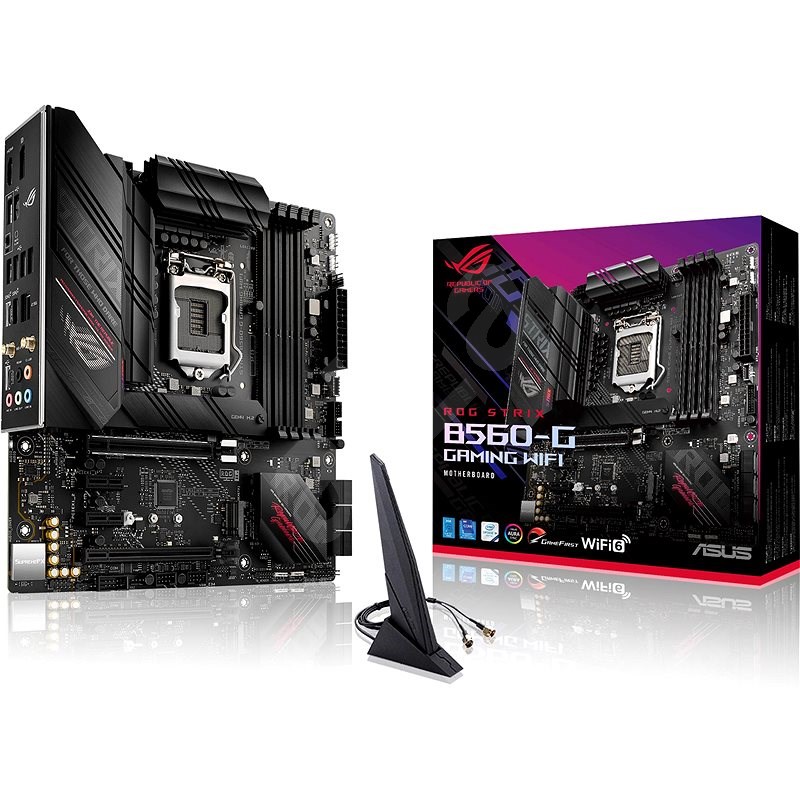 купить Материнская плата ASUS ROG STRIX B560-G GAMING WIFI LGA1200 4xDDR4 6xSATA3 2xM.2 HDMI DP mATX в Алматы