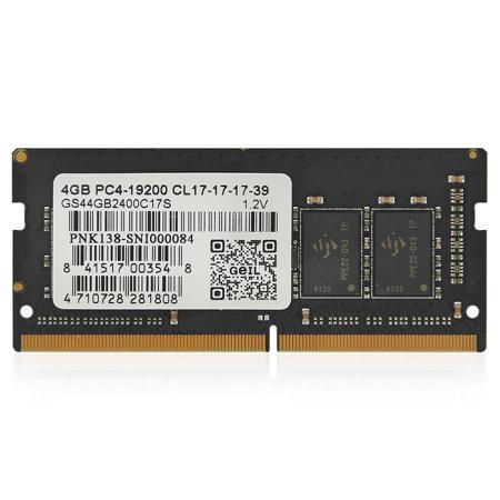купить Оперативная память для ноутбука 4GB DDR4 2400MHz GEIL PC4-19200 SO-DIMM 1.2V GS44GB2400C17S                                                                                                                                                                в Алматы