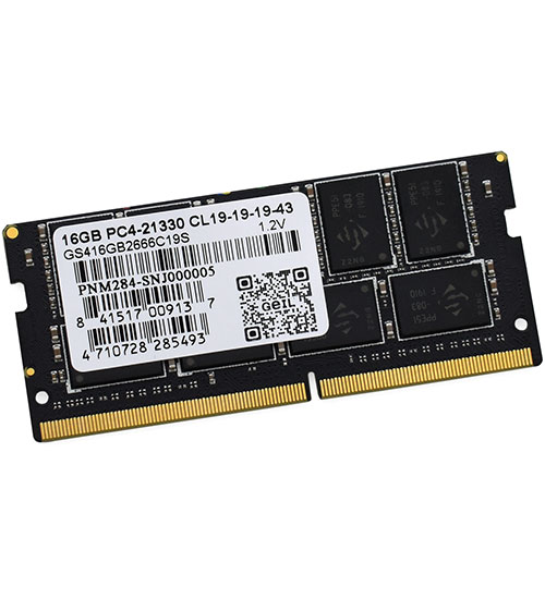 купить Оперативная память для ноутбука 16Gb DDR4 2666MHz GEIL PC4-21330 SO-DIMM 19-19-19-43 GS416GB2666C19S в Алматы