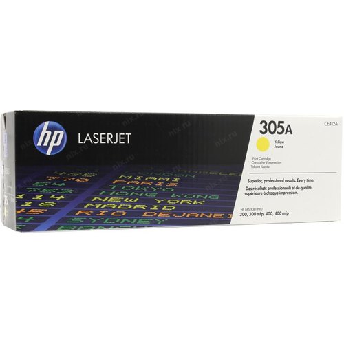 купить Картридж лазерный HP CE412A, 305A, 300/300mlp, 400/400mlp, 2600 стр, желтый в Алматы