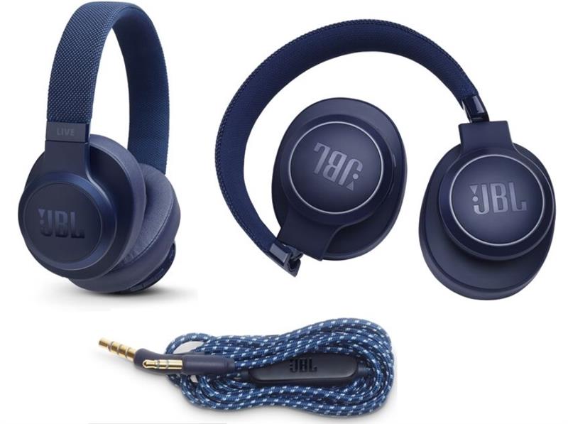 купить Наушники беспроводные JBL Live 500BT, голубые в Алматы