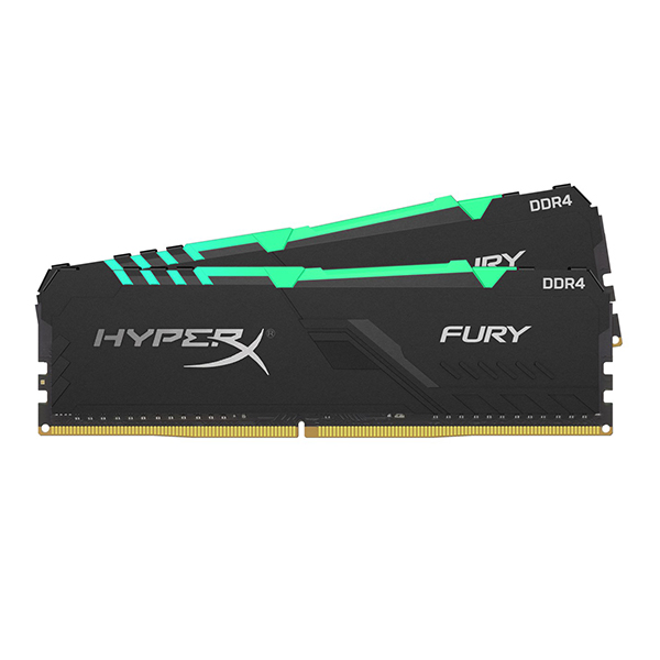купить Комплект модулей памяти, Kingston, HyperX Fury RGB HX430C15FB3AK2/16 (в комплекте 2 шт), DDR4, 16GB (2x8GB), DIMM <PC4-24000/3000MHz>, Чёрный в Алматы