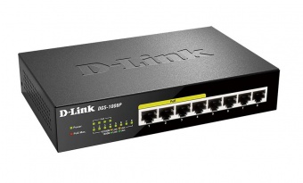 купить D-Link DGS-1008P/D2A Коммутатор 8-порт10/100/1000 неуправляемый с 4 PoE /  в Алматы