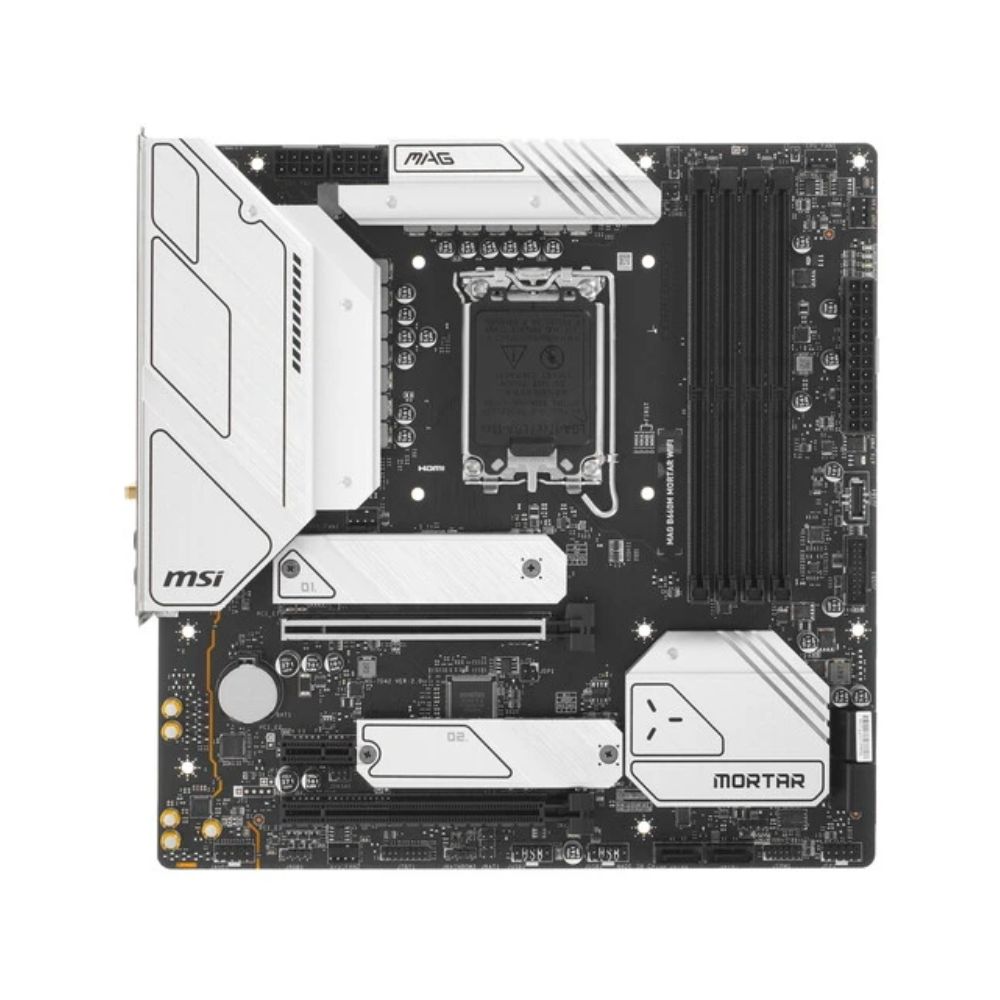 купить Материнская плата MSI MAG B660M MORTAR WIFI LGA1700 B660 4xDDR5 6xSATA3 2xM.2 HDMI DP mATX в Алматы
