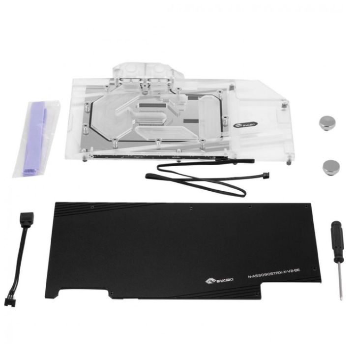 купить Водоблок для GPU Bykski N-AS3090STRIX-X-V2 <5V RBW, ASUS RTX3080/3090 STRIX> в Алматы