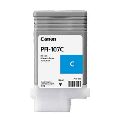 купить Тонер Canon/PFI-107C/Струйный широкоформатный/№107/голубой/130 мл в Алматы
