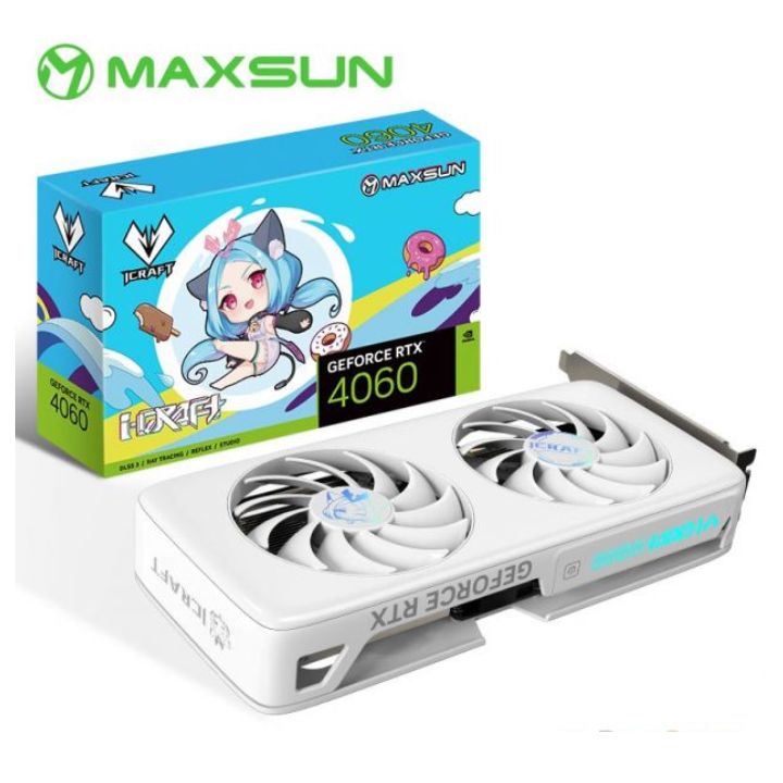 купить Видеокарта MaxSun MS-RTX4060 ICraft OC 8G LimitedX2 (Anime Ed) в Алматы