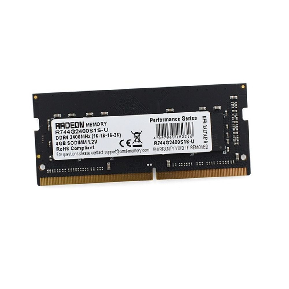 Купить Оперативная память для ноутбука  4Gb DDR4 2400MHz AMD Radeon R7 Performance Series SO-DIMM R744G2400S1S-U Retail в Алматы