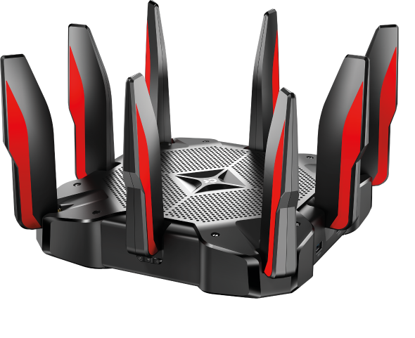 купить Маршрутизатор беспроводной AC5400 GbE Tp-Link Archer C5400X <AC5400 Dual Band Wireless Gigabit Router, Broadcom, 2167Mbps 5Ghz   2167Mbps 5Ghz   1000Mbps 2.4Ghz, 802.11ac/a/b/g/n, 1 GbE WAN   8 GbE LAN, Агрегирование каналов (WAN/LAN), 2 порта USB 3. в Алматы