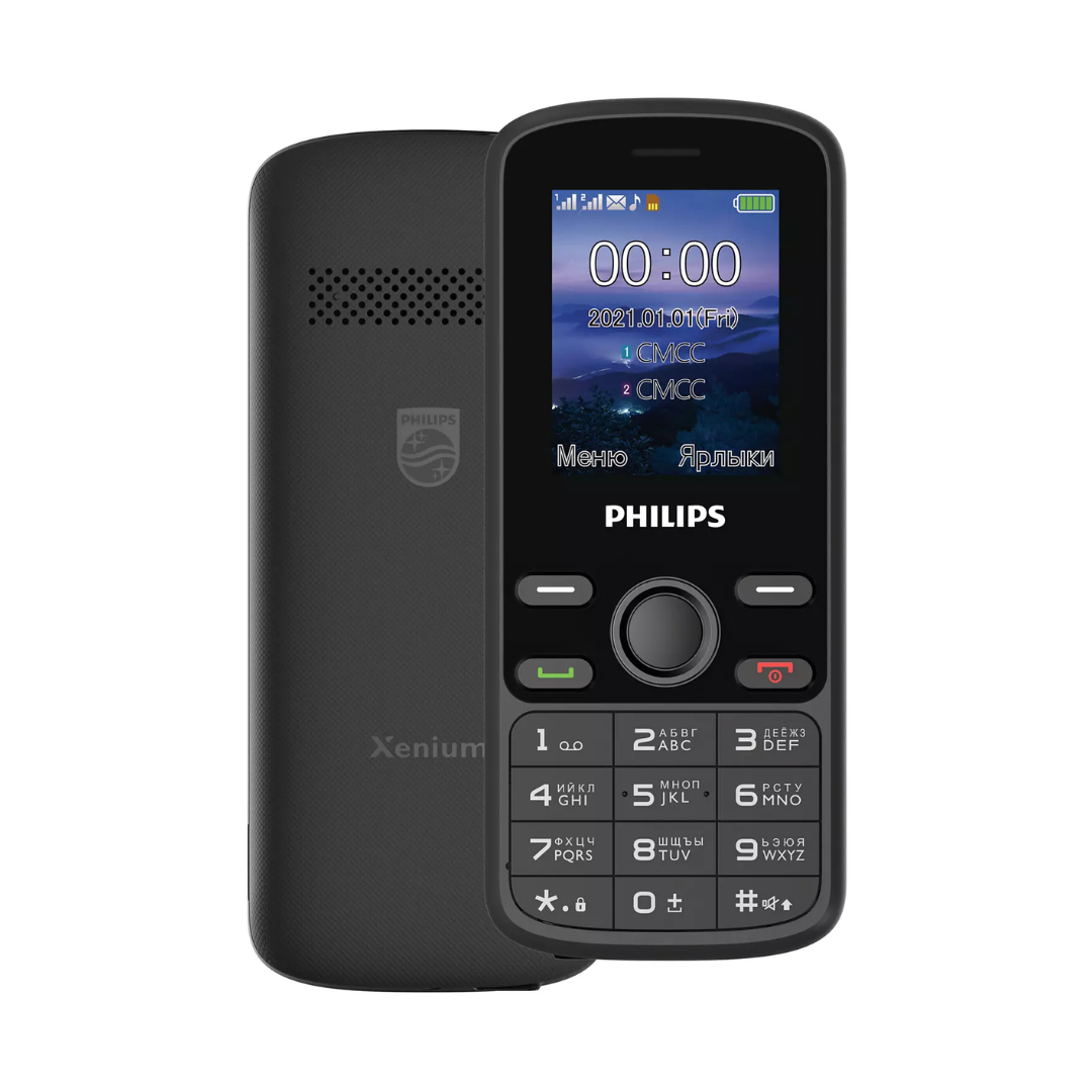 купить Мобильный телефон Philips Xenium E111 черный в Алматы