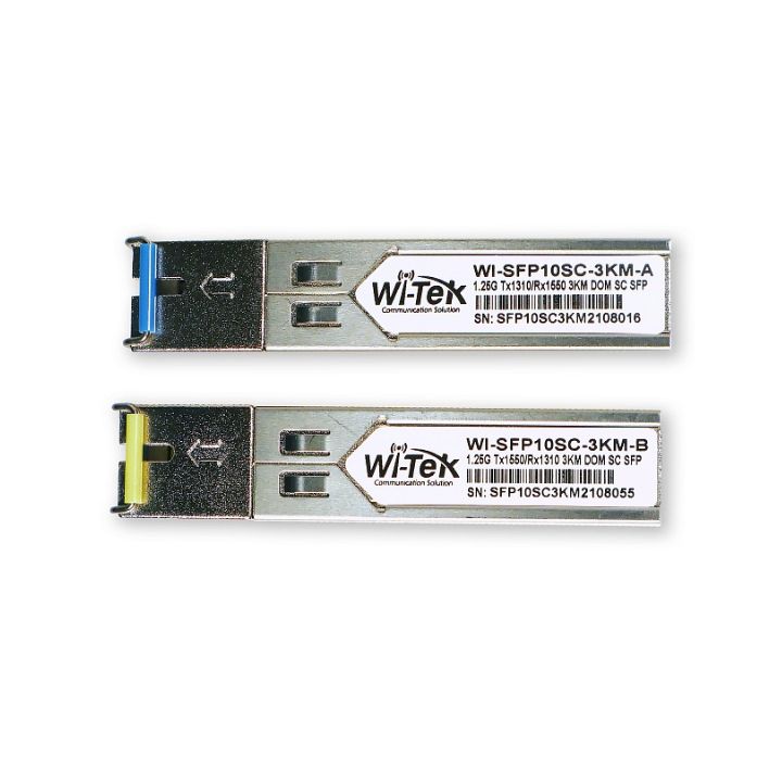 купить Комплект одноволоконных модулей SFP WDM Wi-Tek WI-SFP10SC-3KM в Алматы