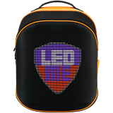 купить LEDme backpack, animated backpack with LED display, Nylon+TPU material, Dimensions 42*31.5*20cm, LED display 64*64 pixels, orange в Алматы