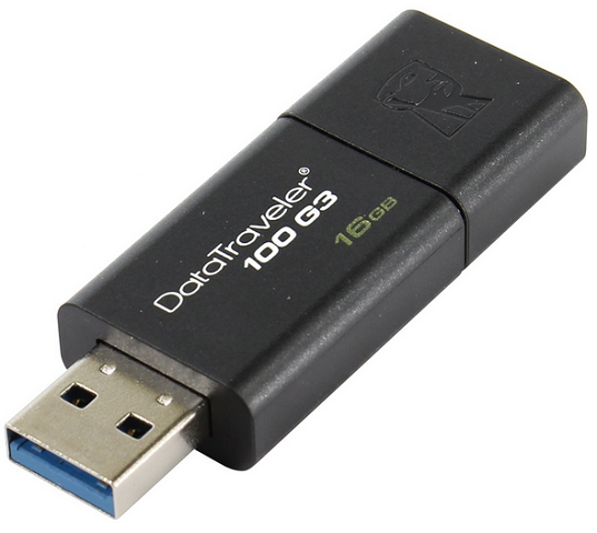 купить USB Флеш 16GB 3.0 Kingston DT100G3/16GB черный в Алматы