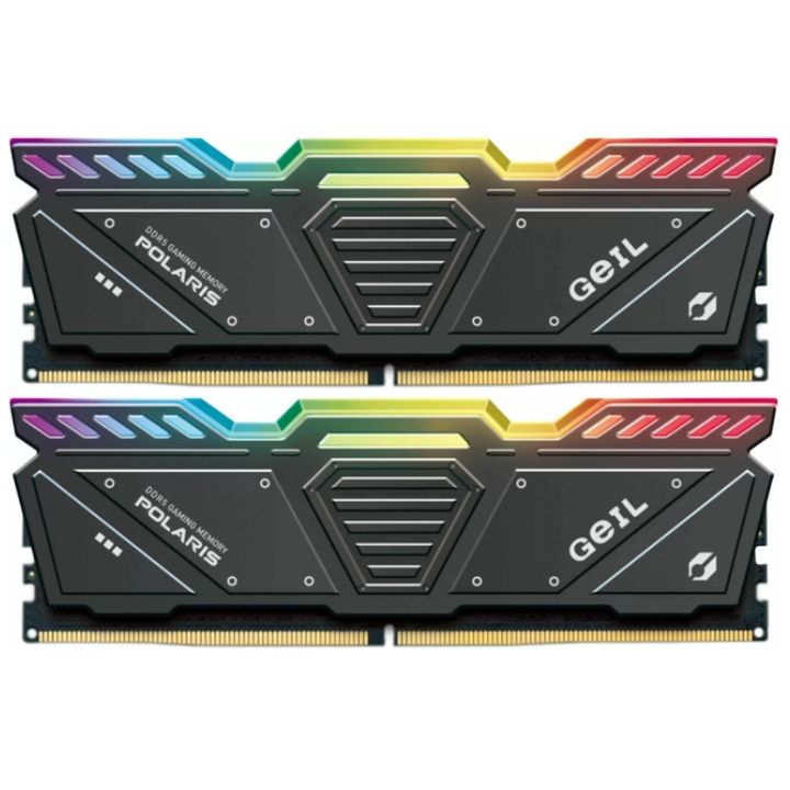 купить Оперативная память 32GB Kit (2x16GB)GEIL Polaris RGB 8000Mhz DDR5 PC5-64000 GOSG532GB8000C38ADC Gray в Алматы