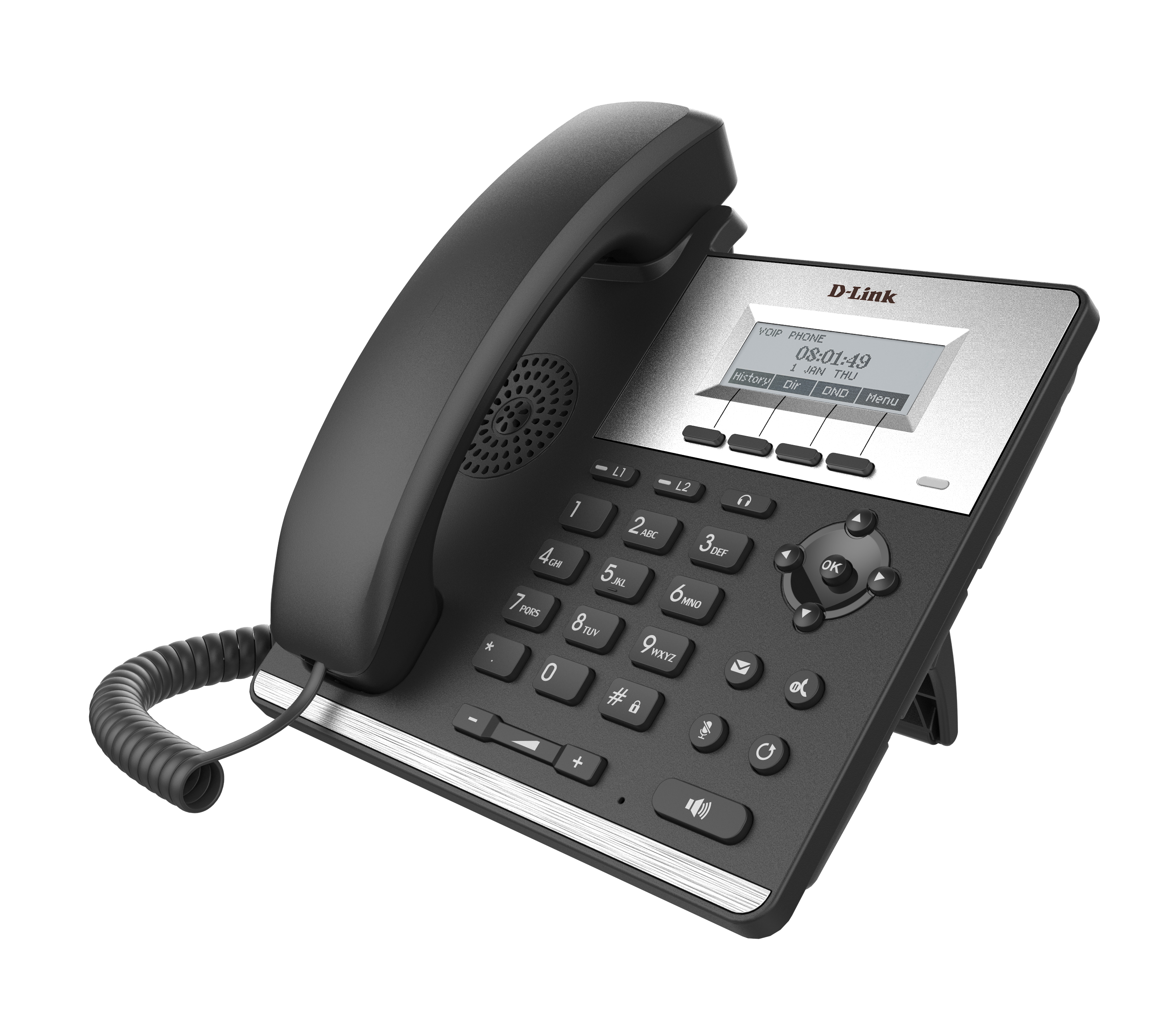 купить IP-телефон с 1 WAN-портом 10/100Base-TX с поддержкой PoE и 1 LAN-портом 10/100Base-TX в Алматы